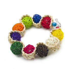 Corn Leaf Colorful Vine Ball Swing Parrot Toy