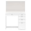 Linden Modern Vanity Desk, White Finish