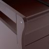 90*58*99cm Three Drawers With Seat Belt Baby Wooden Bed Nursing Table Brown