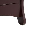 90*58*99cm Three Drawers With Seat Belt Baby Wooden Bed Nursing Table Brown