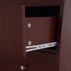 90*58*99cm Three Drawers With Seat Belt Baby Wooden Bed Nursing Table Brown
