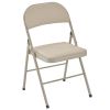 6pcs Elegant Foldable Iron & PVC Chairs for Convention & Exhibition Light Brown