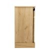 Side Cabinet Buffet Sideboard with Sliding Barn Door and Interior Shelves