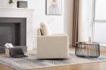 COOLMORE Swivel Barrel Chair, Comfy Round Accent Sofa Chair for Living Room, 360 Degree Swivel Barrel Club Chair, Leisure Arm Chair for Nursery, Hotel