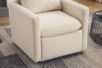 COOLMORE Swivel Barrel Chair, Comfy Round Accent Sofa Chair for Living Room, 360 Degree Swivel Barrel Club Chair, Leisure Arm Chair for Nursery, Hotel