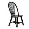 Sheaf Back Side Chair - Black-Set of 2 Traditional Brown