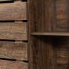 Side Cabinet Buffet Sideboard with Sliding Barn Door and Interior Shelves,Espresso