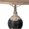 18.5x23" Small Distressed White Side Table, Retro Elegant