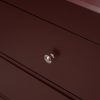 90*58*99cm Three Drawers With Seat Belt Baby Wooden Bed Nursing Table Brown
