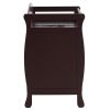90*58*99cm Three Drawers With Seat Belt Baby Wooden Bed Nursing Table Brown