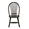 Sheaf Back Side Chair - Black-Set of 2 Traditional Brown