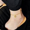 Korean fashion simple net red ins style jewelry Valentine's Day gift titanium steel 18K gold 520 love anklet