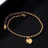 Korean fashion simple net red ins style jewelry Valentine's Day gift titanium steel 18K gold 520 love anklet