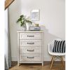 Farmhouse 4-Drawer Chest, Rustic White Finish
