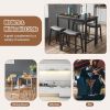 5-Piece Dining Set with 4 Upholstered Stools