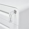 Mobile File Cabinet 3 Drawer Metal Storage Filing Cabinet with Lock and Key; Under Desk Legal Letter File Rolling Cabinets with Anti - tilt Wheels for