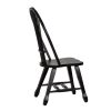 Sheaf Back Side Chair - Black-Set of 2 Traditional Brown