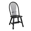 Sheaf Back Side Chair - Black-Set of 2 Traditional Brown