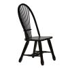 Sheaf Back Side Chair - Black-Set of 2 Traditional Brown