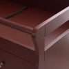 90*58*99cm Three Drawers With Seat Belt Baby Wooden Bed Nursing Table Brown