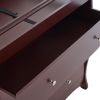 90*58*99cm Three Drawers With Seat Belt Baby Wooden Bed Nursing Table Brown