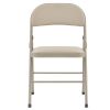 6pcs Elegant Foldable Iron & PVC Chairs for Convention & Exhibition Light Brown