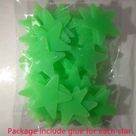 Luminous Paste Fluorescent Star Moon Three-dimensional Wall Paste (Color: Green)