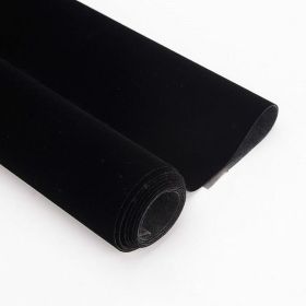 Flocked Fabric With Adhesive Backing Self-adhesive Jewelry Gift Box (Option: Black-20x148cm)