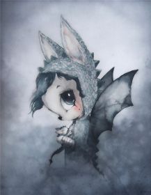 New Nordic Hand Painted Miss Rabbit Children's Room Decorative Painting Core (Option: Drawing core3815-30X40cm)