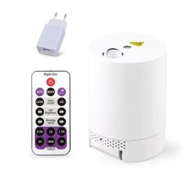 Rainbow Sky Rotating Projection Lamp Remote Control Voice Control (Option: Radio frequency remote control-European standard white)