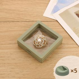 Thin Film Suspension Box Jewelry Storage (Option: Green-7X7 5PCS)