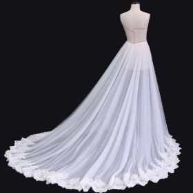 New Wedding Dress Detachable Tail (Option: White 3layers yarn)