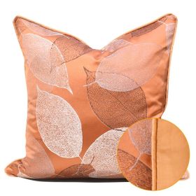 Light Luxury Orange Khaki Club Pillow (Option: 45x45cmPP Cotton Core-Orange AB Rolled Style)