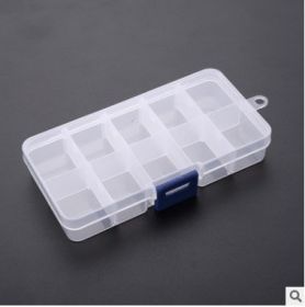 10 Grids 15 Grids 24 Grids Transparent Storage Tool Storage Box (Option: Transparency-Small 10piece buckle)