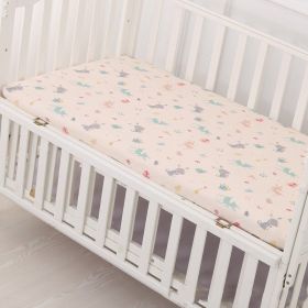 Pure Cotton Newborn Babies' Fitted Sheet (Option: Adventure Forest Lovely Pink-110x65)