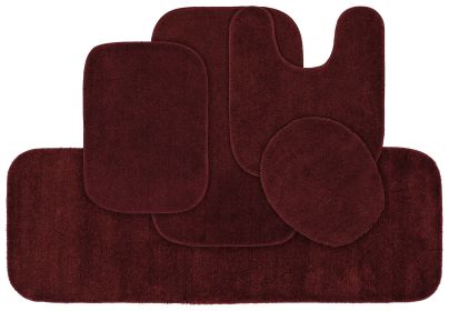 Rug Traditional Nylon Washable Bathroom Rug Set Chili Pepper (actual_color: black, size: 5pieceset)