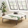 14" Metal Platform Bed Frame, Heavy-Duty Steel Slats