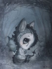 New Nordic Hand Painted Miss Rabbit Children's Room Decorative Painting Core (Option: Drawing core3819-20X25cm)