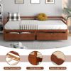 Extendable Twin to King Daybed with Trundle and 2 Storage Drawers