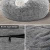 Bag Chair Cover(it was only a Cover; not a Full Bean Bag) Chair Cushion; Big Round Soft Fluffy PV Velvet Sofa Bed Cover; Living Room Furniture; Lazy S
