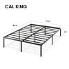 14" Metal Platform Bed Frame, Heavy-Duty Steel Slats