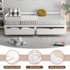 Extendable Twin to King Daybed with Trundle and 2 Storage Drawers