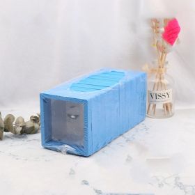 Dressing Table PE Film Suspension Holder Transparent Hand String Jewelry Display Rack Packaging Storage Box (Option: Blue 10pcs-7x7)