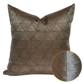 Modern Minimalist Brown Living Room Sofa Cushion Cushion (Option: 40x60cmFeather Velvet Core-Brown AB None Rolled Style)