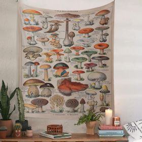 European Retro Mushroom Hanging Cloth Plant Homestay Tapestry (Option: A-200X150CMStar light)