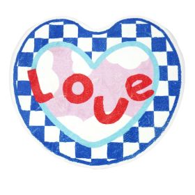 Home Fashion Simple Heart Of Eternity Bedroom Carpet (Option: LOVE LOVE Plaid-110 âˆšÃ³ 120CM)