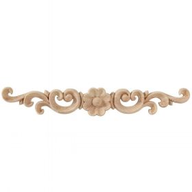 Wood Carving White Body Long Applique Cabinet Door Bed Decoration Laminate (Option: 27x4cm)