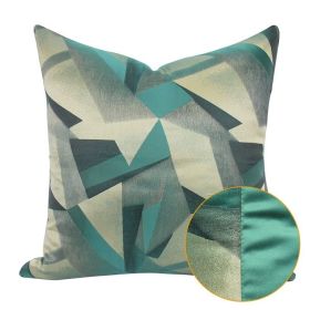 Yellow Geometric Pattern Hotel Homestay Office Pillow Cover (Option: Green AB Non Rolled Style-50x50cm)