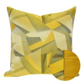 Yellow Geometric Pattern Hotel Homestay Office Pillow Cover (Option: Yellow AB Non Rolled Style-45x45cm With Pillow Core)