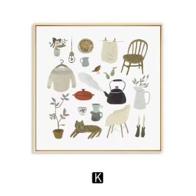 Warm Nordic Art Wall Decoration Painting (Option: K-60 âˆšÃ³ 60cm)